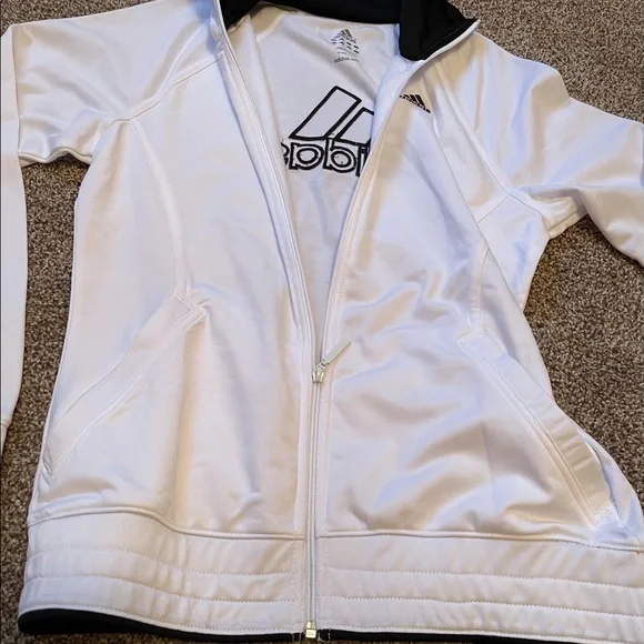Adidas white and black jacket Size Small - Picture 7 of 7